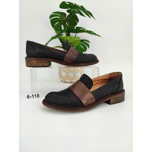 Free People Women's Merit Black Leather Loafers Size 6 US